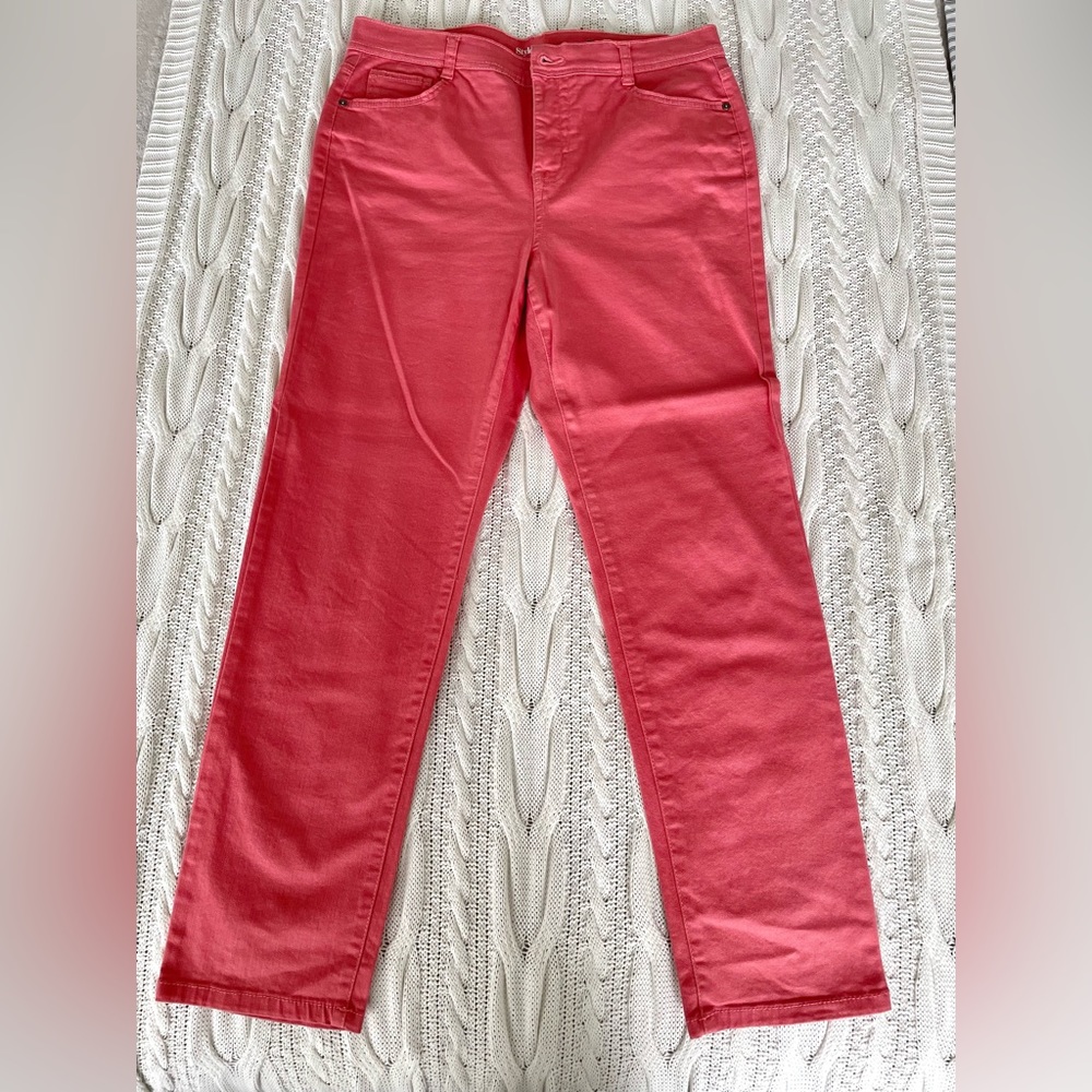 Style & Co Coral Pink High Rise Slim Leg Jeans Size 12P